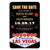 Las Vegas Night Neon Sign - Save the Date Hochzeit Magnet (Vertikal)