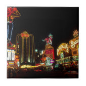 Las Vegas Night Time Neo Lights Casinos Unterschre Fliese (Vorderseite)