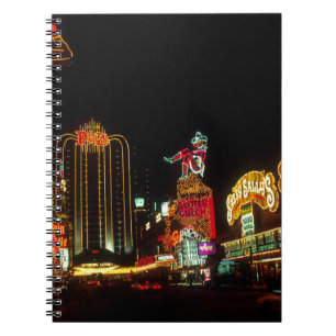Las Vegas Night Time Neo Lights Casinos Unterschre Notizblock