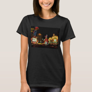 Las Vegas Night Time Neo Lights Casinos Unterschre T-Shirt