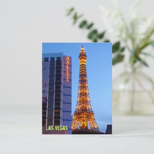 Las Vegas Nightfall Postkarte (Stehend Vorderseite)