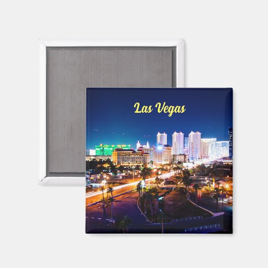 Las Vegas Nighttime Skyline Magnet (Vorderseite/Rückseite)