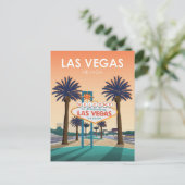 Las Vegas NV Begrüßungszeichen Save the Date Vinta Postkarte (Stehend Vorderseite)