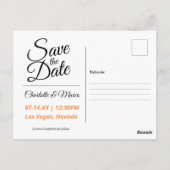 Las Vegas NV Begrüßungszeichen Save the Date Vinta Postkarte (Rückseite)