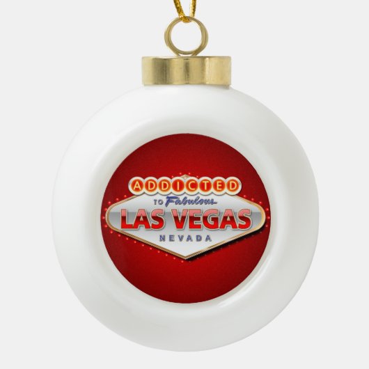 Las Vegas, NV Funny Welcome Sign Keramik Kugel-Ornament (Vorderseite)