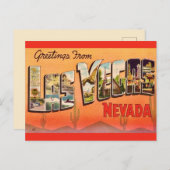 Las Vegas NV Retro Greeting Postkarte (Vorne/Hinten)