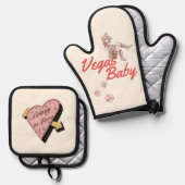 Las Vegas Ofenhandschuh & Topflappen-Set (Vorderseite/Rückseite)