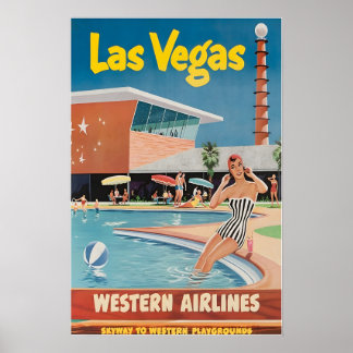 Las Vegas Painting Nevada Art Print Western Travel Poster