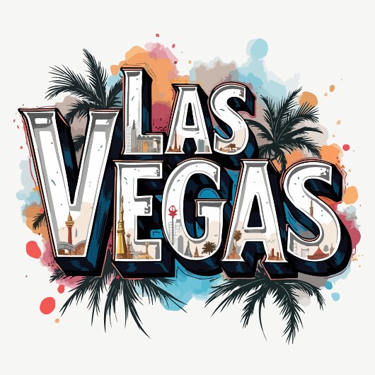 Las Vegas Palm Splash Aufkleber