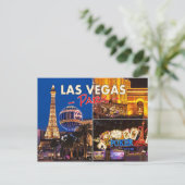 Las Vegas Paris Postcard Postkarte (Stehend Vorderseite)