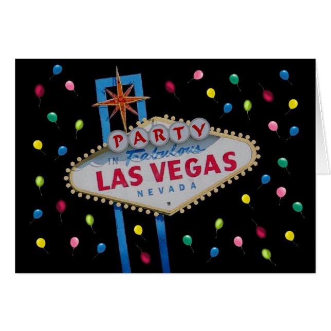 Las Vegas PARTY Card (Vorderseite (Horizontal))