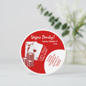 Las vegas Party Einladung (Stehend Vorderseite)