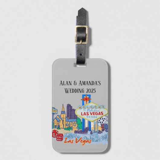 Las Vegas personalisiert Gepäckanhänger (Vorderseite Vertikal)