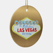 Las Vegas Personalisiert Holiday gold Keramik Ornament (Rechts)