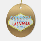 Las Vegas Personalisiert Holiday gold Keramik Ornament (Links)