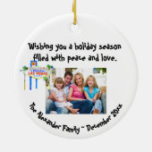 Las Vegas Personalisiert Holiday gold Keramik Ornament (Hinten)