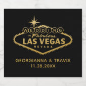 Las Vegas Personalisierte Gastgeschenk Hochzeit Bierflaschenetikett (Einzelnes Label)