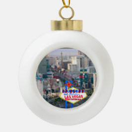 Las Vegas personalisiertes Weihnachtszeichen Ornam Keramik Kugel-Ornament