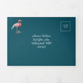 Las Vegas Pink Flamingos Dreifach Gefaltete Einladung (Cover)