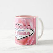 Las Vegas Pink Rose Zwei-Tone-Tasse Zweifarbige Tasse (VorderseiteRechts)