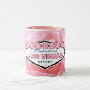 Las Vegas Pink Rose Zwei-Tone-Tasse Zweifarbige Tasse