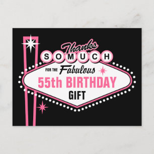 Las Vegas Pink Vielen Dank Postkarte