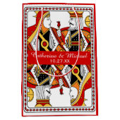 Las Vegas Playing Card King & Queen Gastgeschenk H Mittlere Geschenktüte (Vorderseite)
