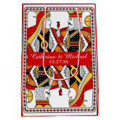 Las Vegas Playing Card King & Queen Gastgeschenk H Mittlere Geschenktüte (Rückseite)