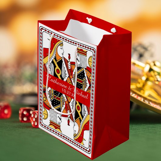Las Vegas Playing Card King & Queen Gastgeschenk H Mittlere Geschenktüte