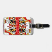 Las Vegas Playing Card King & Queen Wedding Gepäckanhänger (Vorderseite horizontal)