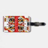 Las Vegas Playing Card King & Queen Wedding Gepäckanhänger (Rückseite horizontal)