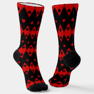 Las Vegas Playing Kartenformen Muster Socken