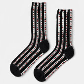 Las Vegas Playing Kartenformen Muster Socken (Linkes Detail)