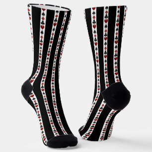 Las Vegas Playing Kartenformen Muster Socken