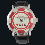Las Vegas Poker Casino Lugano Armbanduhr<br><div class="desc">Diese Jury aus weißen und roten Poker-Chips wäre ein fantastisches Geschenk für sich selbst,  oder für die Casino-liebende Person in Ihrem Leben. Personalisieren Sie das Design mit einem Namen.</div>