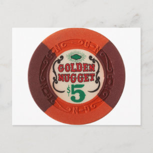 Las Vegas Poker Chip Casino Glücksspiel Veraltet Postkarte