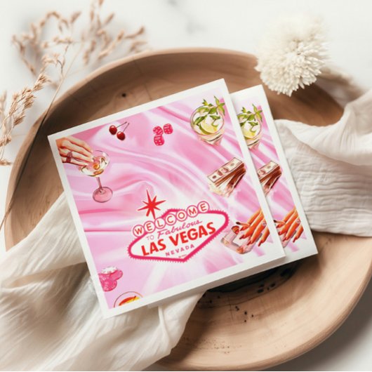 Las Vegas Poker Girls Night Out Serviette