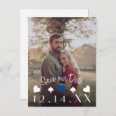 Las Vegas Poker Save the Date Foto Ankündigungspostkarte (Vorne/Hinten)
