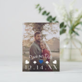 Las Vegas Poker Save the Date Foto Ankündigungspostkarte (Stehend Vorderseite)