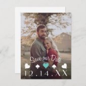Las Vegas Poker Save the Date Foto Postkarte (Vorne/Hinten)