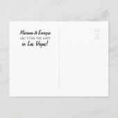 Las Vegas Poker Save the Date Rotes Foto Postkarte (Rückseite)