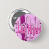 Las Vegas Pop Art Retro Button (Vorne & Hinten)