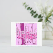 Las Vegas Pop Art Retro Postkarte (Stehend Vorderseite)