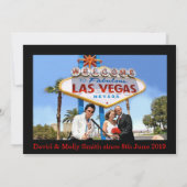 Las Vegas Post Wedding Foto individuelle Einladung (Rückseite)