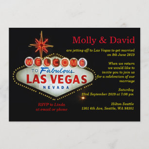 Las Vegas Post Wedding Foto individuelle Einladung