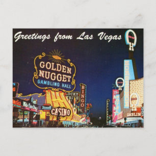 Las Vegas Postkarte Ende der 50er Jahre
