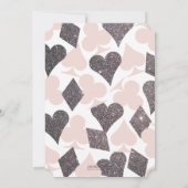 Las Vegas Probe Dinner Blush Platinum Glitzer Einladung (Rückseite)