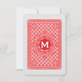 Las Vegas Queen of Hearts Playing UAWG RSVP Karte (Rückseite)