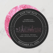 Las Vegas | Quinceañera Save the Date Einladung (Vorne/Hinten)