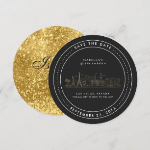 Las Vegas Quinceañera Save the Date Einladung